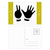 Taille: 14,6 cm x 9,8 cm DIYthinker Deux Cinq Gesture Silhouette Motif ami Jeu de cartes postales 20pcs secondaires postale de carte Merci 5,7 pouces x 3,8 pouces MultiColor 5.7 pouces x 3.8 pouces Multicolore