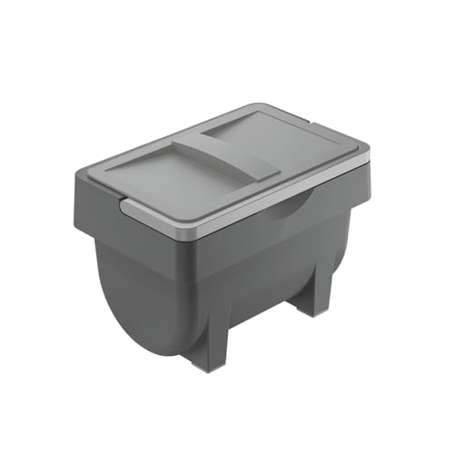 Hailo Kitty 3204101 Universaldepot 4 Liter mit Henkel | robuster Kunststoffbehälter dunkelgrau | vielseitiger Abfalleimer oder Aufbewahrungseimer für Küche Bad Haushalt