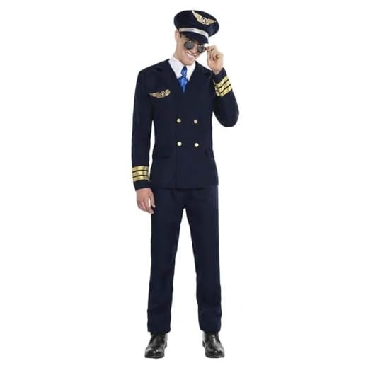 Car&Gus Disfraz de Piloto de Avión para Hombre