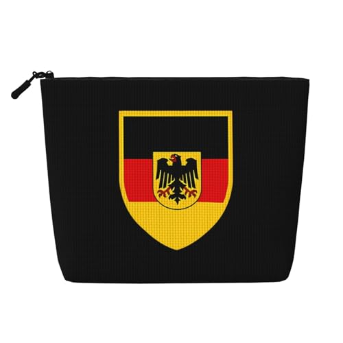 VKKOEWL Germany German Football Soccer Flag Makeup Bags Large Capacity Travel Makeup Pouch Zipper Cosmetic Bag For Women