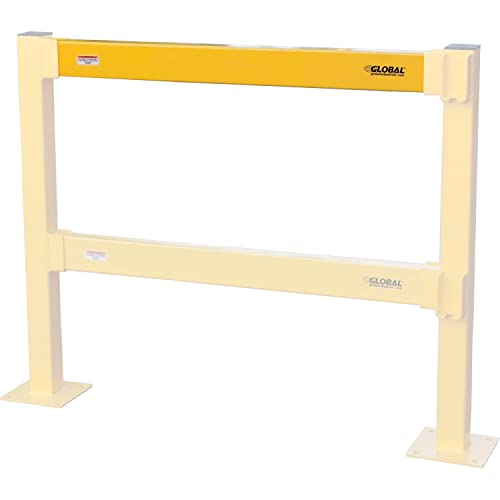 Global Industrial Steel Lift-Out Guard Rail, Light Duty, 4'L, Yellow