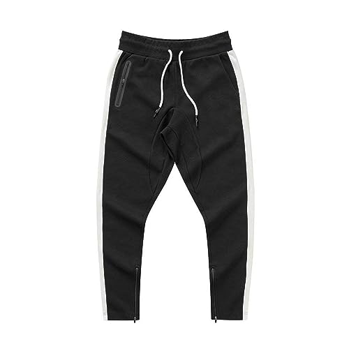 Pantalon de jogging à rayures homme stretch et pantalon de course extensible