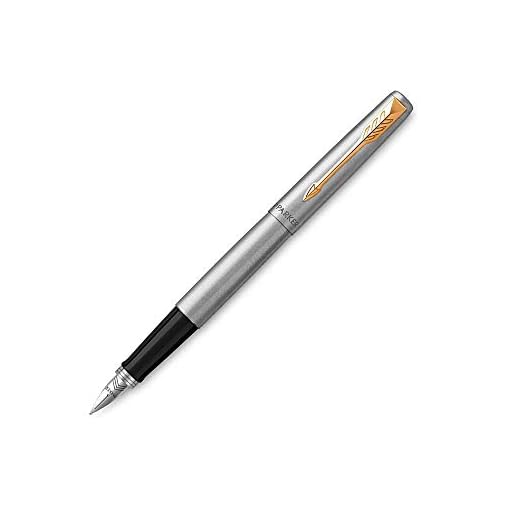 Parker Jotter Penna Stilografica in Acciaio Inox con Finiture in Oro, Confezione Regalo