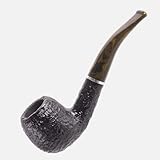 Savinelli Bosco 626 - Dark Green Woods Italian Hand Crafted Briar Pipe, Rusticated Finish, Bent Apple Shape, 6mm