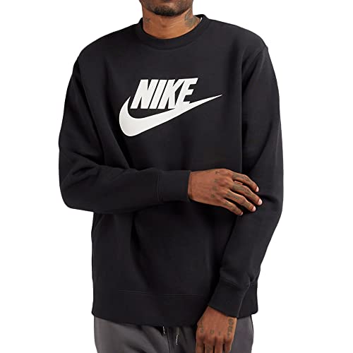 Nike Men's Club Graphic Fleece Crew Black