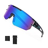 ZNBIOINA Sport-Sonnenbrille für Männer, Frauen, Jugendliche, polarisierte Sport-Baseballbrille, UV400 winddichte Brille zum Reiten und Angeln, A05