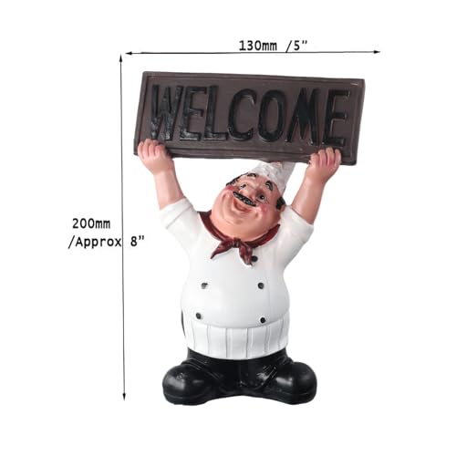 Adorno Decorativo Chef Bienvenida Resina miniatura 6