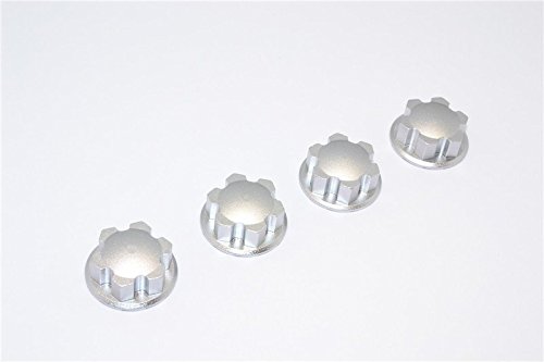 Aluminum Wheel Locker for Traxxas 1:5 X Maxx 6S / X Maxx 8S / XRT 8S Monster Truck Upgrades - 4Pc Set Gray Silver