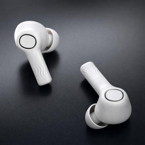 Image of Wireless TWS Earbuds Compatible with Boat Nirvana Ion ANC, 32dB Active Noise Cancellation, 120H Playback, Bluetooth v5.3, Quad Mic ENx, App Support, Crystal Sound, in-Ear Earphones (Quartz White)