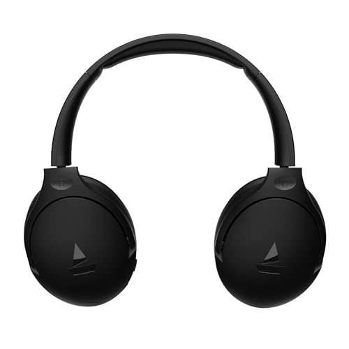 Image of Boat Rockerz 551ANC Bluetooth Hybrid Active Noise Cancellation Over Ear Headphones with Up to 100H Playtime, ASAP Charge, Ambient Sound Mode &Dual EQ Modes, Enx Technology(Stellar Black)