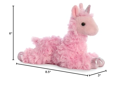 Aurora(r) Adorable Mini Flopsie(tm) Llamacorn(tm) Stuffed Animal - Playful Ease - Timeless Companions - Pink 8 Inches - Image 3