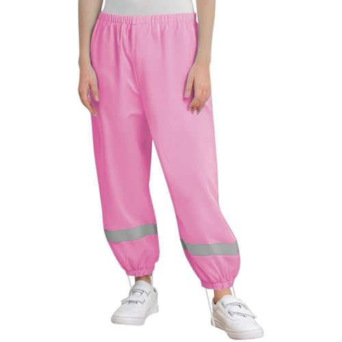 Boys Girls Rain Pants Kids Waterproof Elastic Waist Hiking Pants Windproof Outdoor Fishing Active Athletic Trousers2