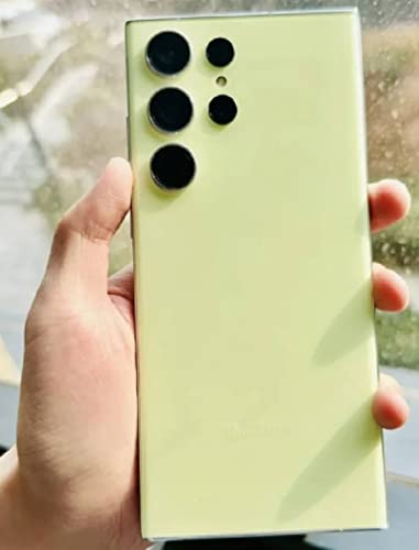 HXHN Galaxy S23 Ultra Back Glass Replacement for Samsung Galaxy S23 Ultra Back Cover Glass with Pre-Installed Tape and Camera Lens +Rear Protective Film +Tools (Lemon Green)