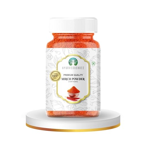 AYURVEDASHREE Chilli Powder (Mirchi Ground) 100gM PET Jar ~ All Natural | Vegan | Gluten Friendly | NON-GMO | Indian Origin |