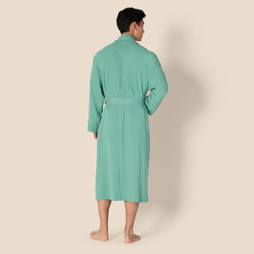 Image of Amazon Essentials Men's Lightweight Cotton Waffle Bathrobe (Available in Big & Tall)