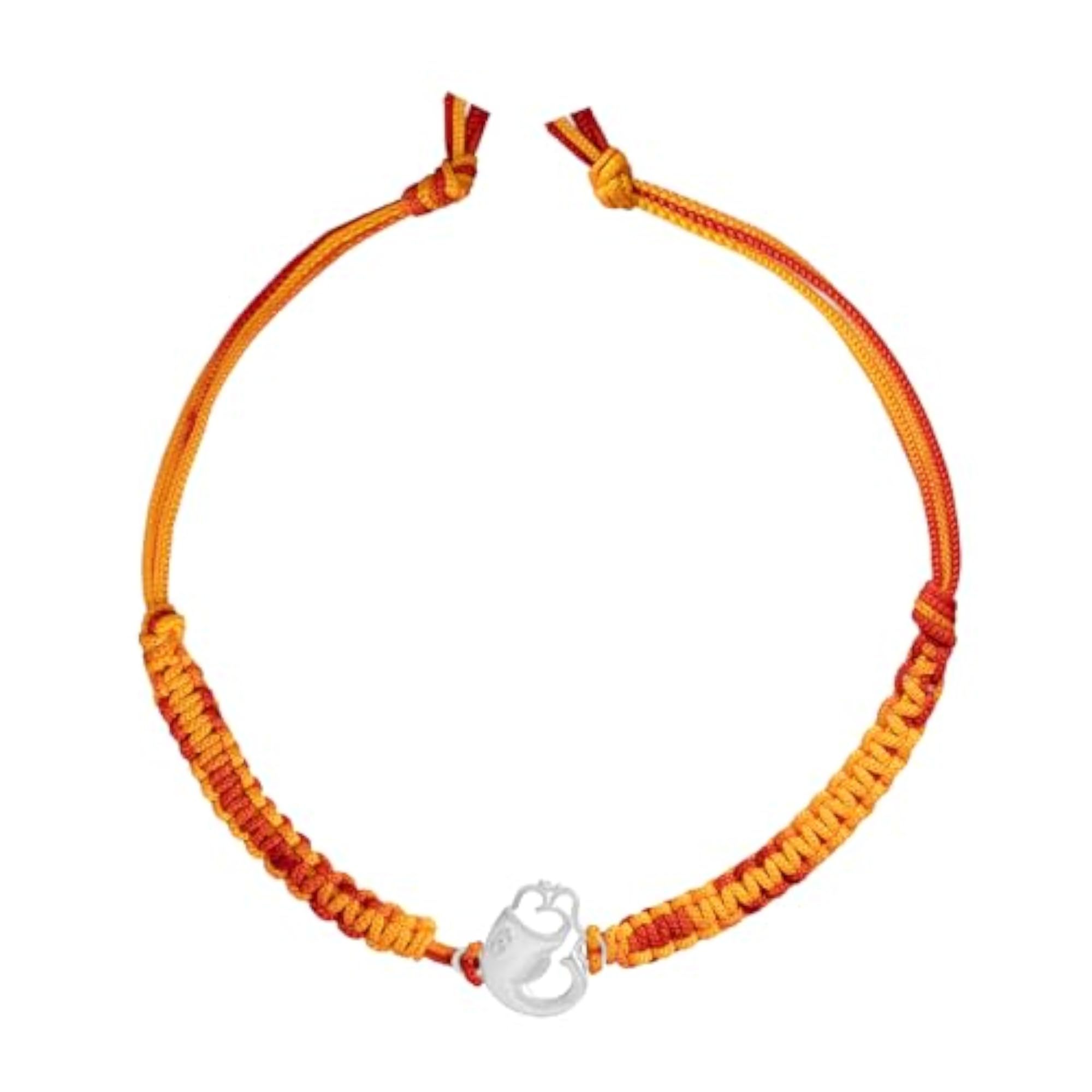 925 Sterling Silver Ganesh Om Rakhi for Brother, Spiritual Gift