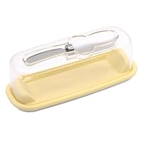 Format compact étudié: Pensé pour les cuisines modernes, ce beurrier allie parfaitement rangement dans placard, intégration sur plan de travail et adaptation au frigo dans un design compact Qualité supérieure : Matériaux ABS et silicone alimentaire c...