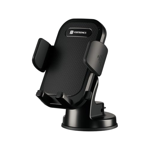 Portronics Clamp M4 Car Phone Holder Stand with 360 Degree Rotati...