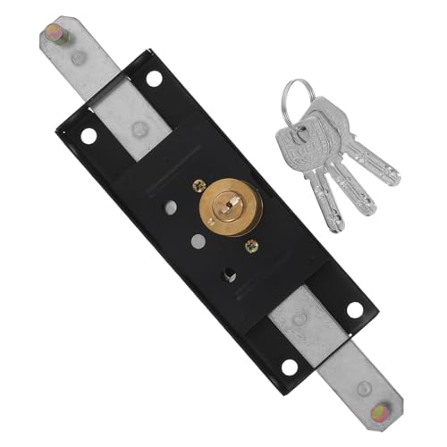 Uonlytech Cerradura para Puerta Enrollable de Garaje Resistente Hierro, Protección Antirrobo con Cilindro Alto, Seguridad para Puertas Rodantes, Kit con Llave para Uso Residencial, Cierre