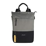 Sherpani Camden, Nylon Convertible Backpack Tote, Travel Backpack Purse, Casual Backpack, Tote Bag, Crossbody Bags for Women, RFID Protection, 15 Inch Laptop Sleeve (Flint)