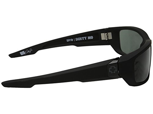 Spy Optic Dirty Mo Sunglasses Matte Black with Happy Grey Green Lens Sticker3