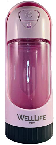 WELL LIFE PET - Dog Water Bottle Travel Bowl Portable Leak Proof Pet Water Dispenser Dog, Cat or Puppy, 10oz…