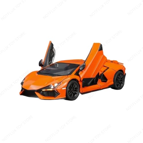Image of 1:24 Lamborghini Revuelto Diecast Model Car | Luxury Sports Car Toy with Light & Sound | Alloy Metal Pull Back | Best Birthday Gift for Kids Boys & Collectors [Multicolor] [Pack of 1]