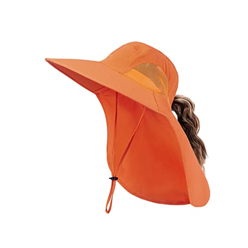 Image of Outdoor Sun Hat for Men with 50+ UPF Protection Safari Cap Wide Brim Fishing Hat with Neck Flap, for Dad