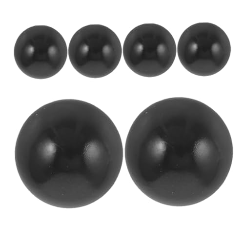 SOPOTUTU 6 pièces Boules de Rechange pour Machine à Billes Pinball Boules Plastique Noires Compatibles Accessoires de Jeu DIY pour Compactes et Légères Favorisent Le Jeu Famille