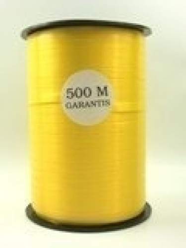 CINTA PARA LAZOS ARTESANA AMARILLA 500M, PARA GLOBOS DE HELIO