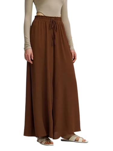 EIMEAR Women's Solid Lightweight Boson Brown Pants(Brown,L)-KTTWOMENSPANT674L Deal
