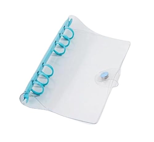 システム手帳 リフィル付 バインダー クリア手帳 透明バインダー 文房具 A6サイズ 6穴 透明 トレカケース スナップボタン カバー 持ち運び メモ帳 大容量 シンプル アルバム 収納 ファイル 推し活 ケース