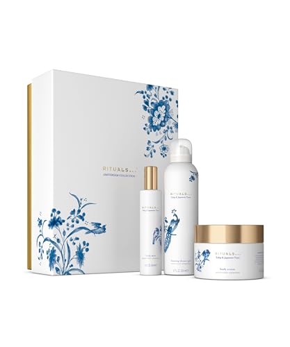 Rituals Cofre regalo Amsterdam Collection, L - Set de regalo para mujer con 3 productos para el cuidado de la piel, set de baño edición limitada, con yuzu japonés y tulipán holandés