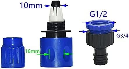 Pistola de manguera, Pistola rociadora, Conector rápido 3/8 "Lavado de autos Pistola de agua Conector de manguera 1/2 3/4 Adaptador de manguera de riego de jardín hembra Herramientas de jardinería 1 p