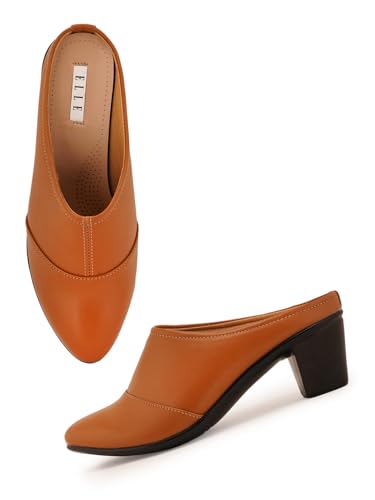 Image of ELLE Women's Slip-On Block Heel Mules