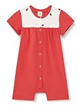 Müsli by Green Cotton Baby Girls Ladybird Puff s/s Beach Body and Toddler Sleepers, Apple red, 56