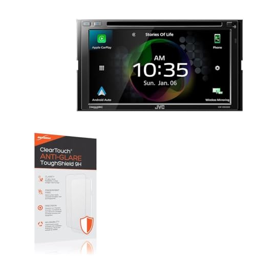 BoxWave Screen Protector Compatible with JVC KW-V960BW - ClearTouch Anti-Glare ToughShield 9H (2-Pack), Anti-Glare 9H Tough Flexible Film Screen Protector