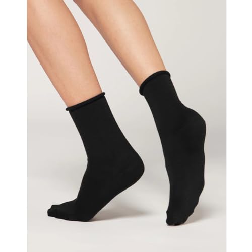 Image of Fszsaa MultiParis Novelty Slouchy Socks For Women Roll Top Socks Ankle Socks Vintage Ruffle Cotton Dress Socks