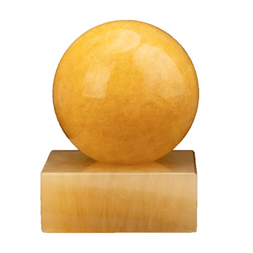 Boule de cristal de divination en topaze craquelée naturelle avec socle élégant