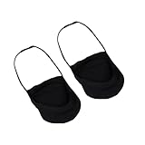 SUPVOX 4 Paar Damen Unsichtbare Halbsocken Schwarz mit Rutschfestem Bund Atmungsaktivem Material und Elastischer Passform für Ballerinas und High Heels