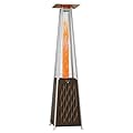 EAST OAK Pyramid Patio Heater, 48,000 BTU Outdoor Patio Heater, Quartz Glass Tube Propane Heater for Commercial & Residential, Triple Protection System, With Wheels,Upgrade 2024 Brown