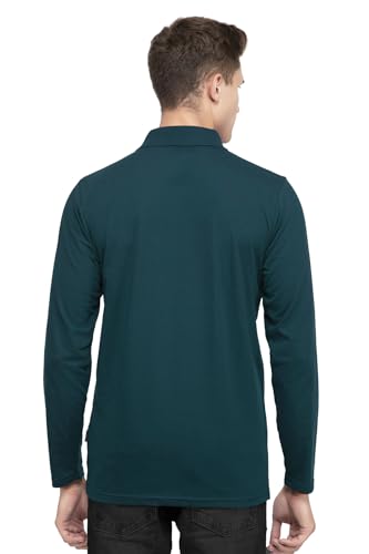 Image of Polo Full Sleeve t Shirt for Men Cotton with Pocket and Collar - Regular Fit Tshirt