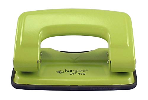 Paper Puncher-12 Reduced Effort 2-Hole Punch, 12 Sheets New Design,Green