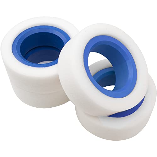 4Pcs Sharegoo 1.9 Inches Tire Foam Dual Stage Rubber Inner & Foam Inserts Outer Foam Firm For 100-110Mm Tire Compatible With Axial Scx10 90046 Traxxas Trx4 Crawler Wheel (Blue) #TOP4