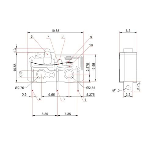 Micro interrupteur fin de course SPDT interrupteur tactile 50pcs - 4
