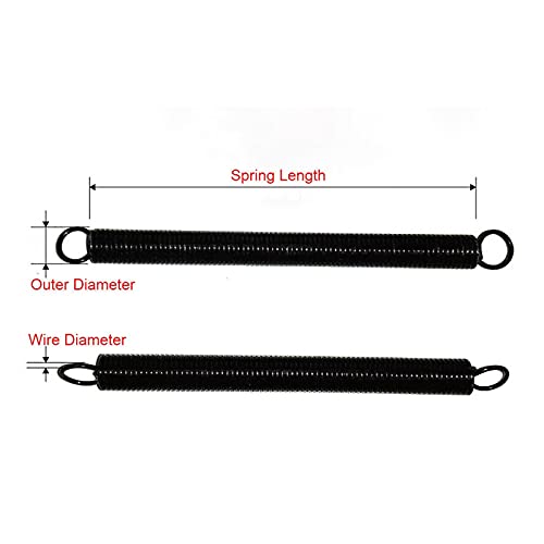 Ressort d'extension en acier de 300 mm de long avec double crochet durable - 4
