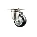 Service Caster Brand 3 Inch 316 Stainless Steel Light Duty Caster Wheel Black Polyurethane Wheel ? 300lbs./Caster ? Swivel Plate Caster