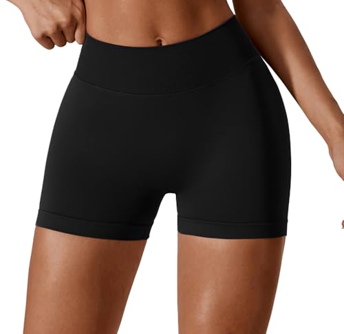 Women's Seamless Athletic Shorts - High Waisted Breathable Workout Shorts with V-Waist, Buttery Soft & Durable2