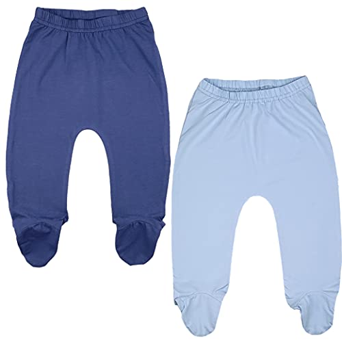 Image of 123 Bear Baby Soft Cotton Spandex Pants with Feet