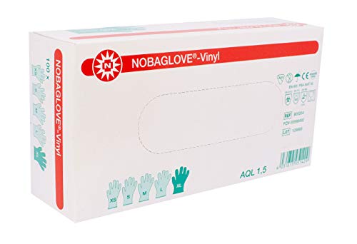 nobag Loveu00ae de vinilo sin polvo desechables Guantes XSu00a0u0096u00a0XL